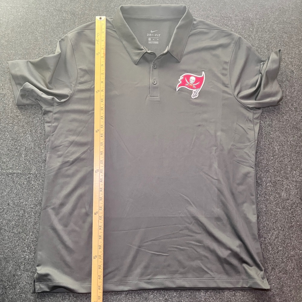 Nike Polo Shirt Mens XL Grey Excellent Tampa Bay Buccaneers Dri-FIT Golf XL - Picture 8 of 8